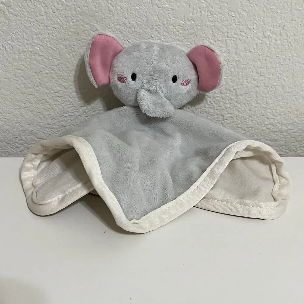 Walmart Gray Elephant Security Blanket Lovey Lovie Small Blankie